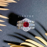 Jedi Spinel Diamond Ring D1.0ct d0.88ct. 18K - Jiaxyk